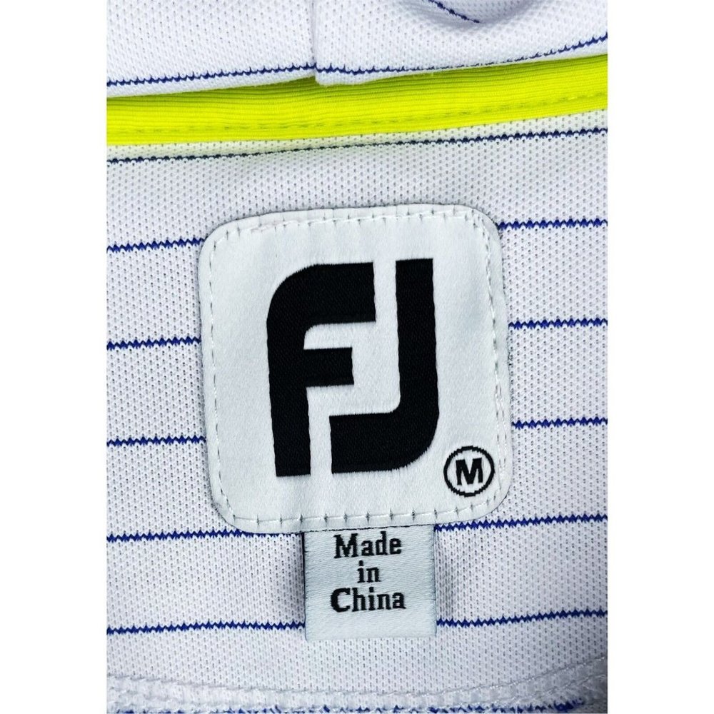 FootJoy 3/4 Sleeve Pinstripe Hoodie Women’s Medium White Blue - Picture 5 of 5